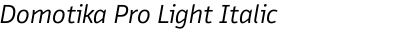Domotika Pro Light Italic